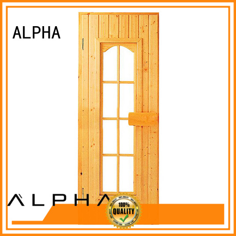 frame Custom aluminiumtempered cedar sauna door ALPHA glass