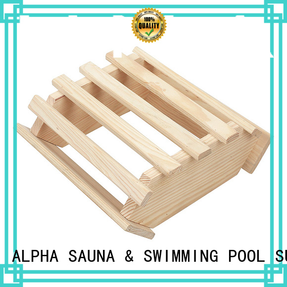 corner are solid ALPHA Brand sauna room accessories factory