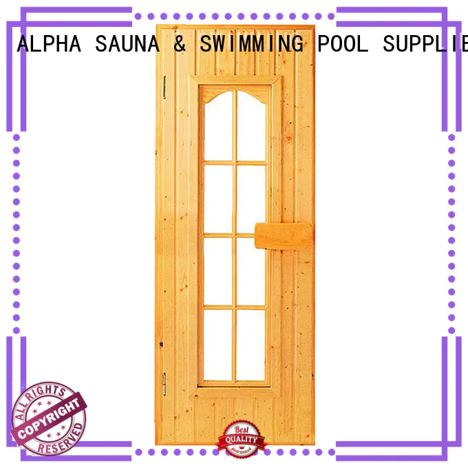 windown wet hinges sauna wood door ALPHA manufacture