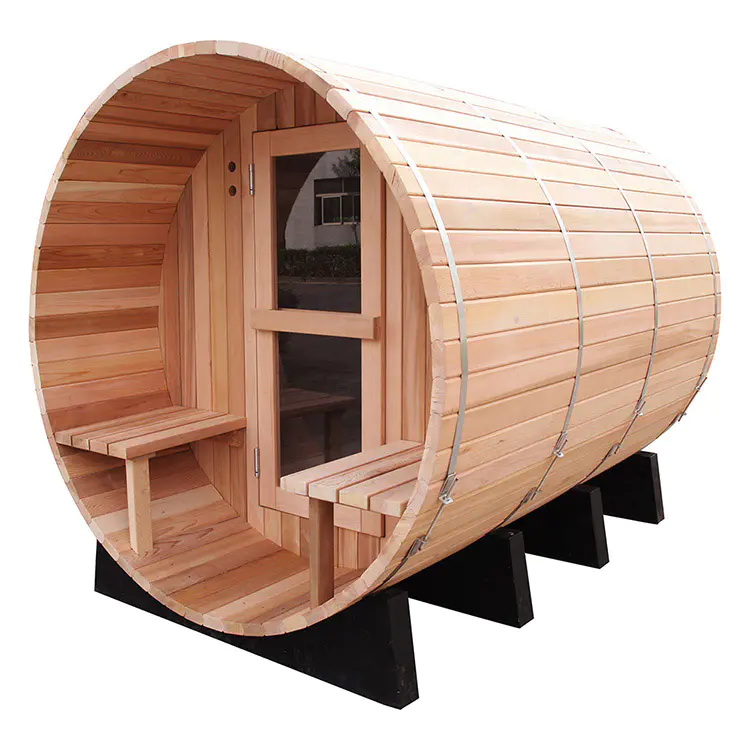Outdoor Barrel Sauna WET/DRY SPA 6 Person Size-Outdoor NEW 8' Ft Canadian Red Cedar