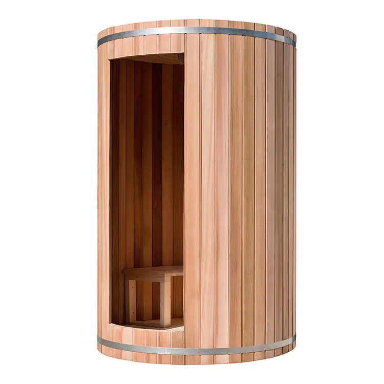 Barrel Sauna Room Silo Canada Clear Red Cedar  For Outdoor Use