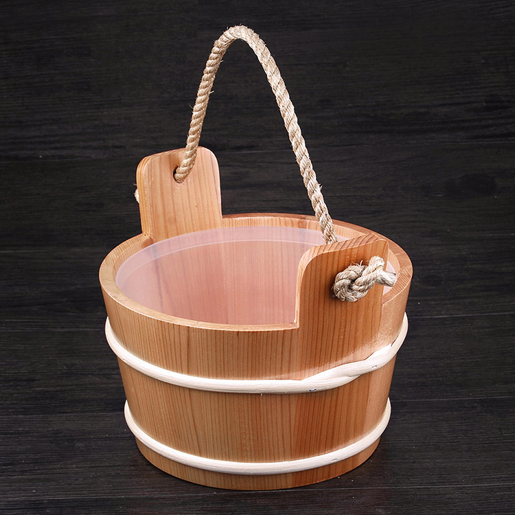 Sauna Bucket and Ladle Pail for Outdoor Sauna Room