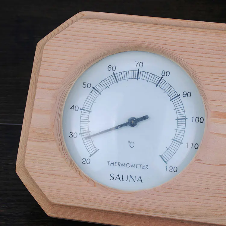 Red Cedar Sauna Thermometer And Hygrometer​ Alphasauna