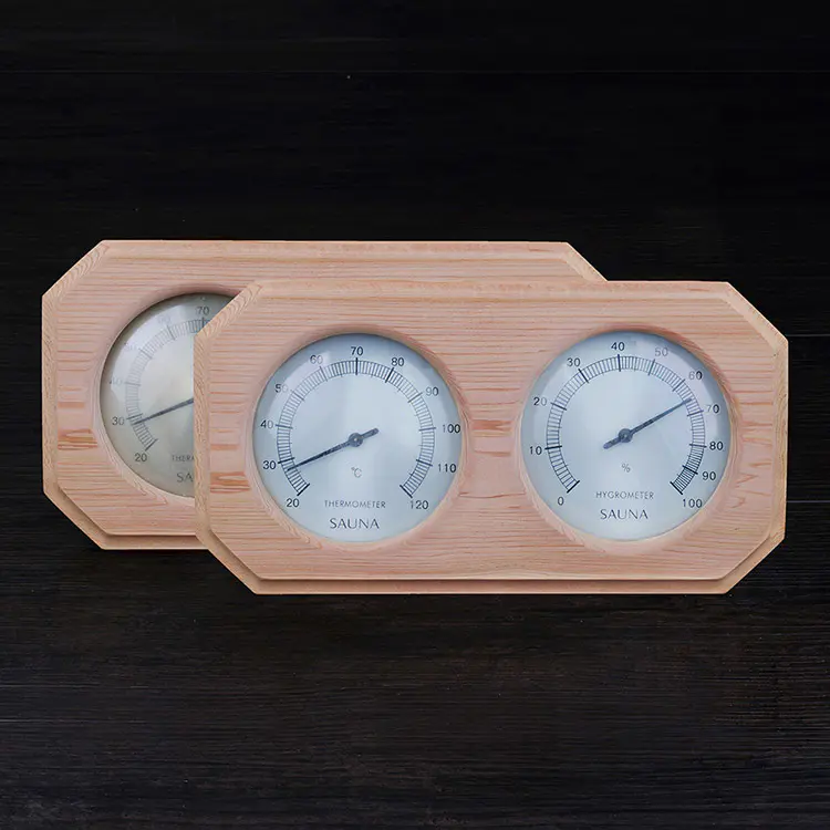 Red Cedar Sauna Thermometer And Hygrometer​ Alphasauna