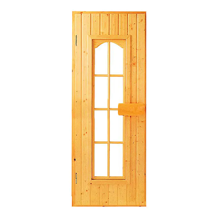 Sauna Glass Door Finnish Spruce Pine For Traditional Sauna Room 1800*600*50MM
