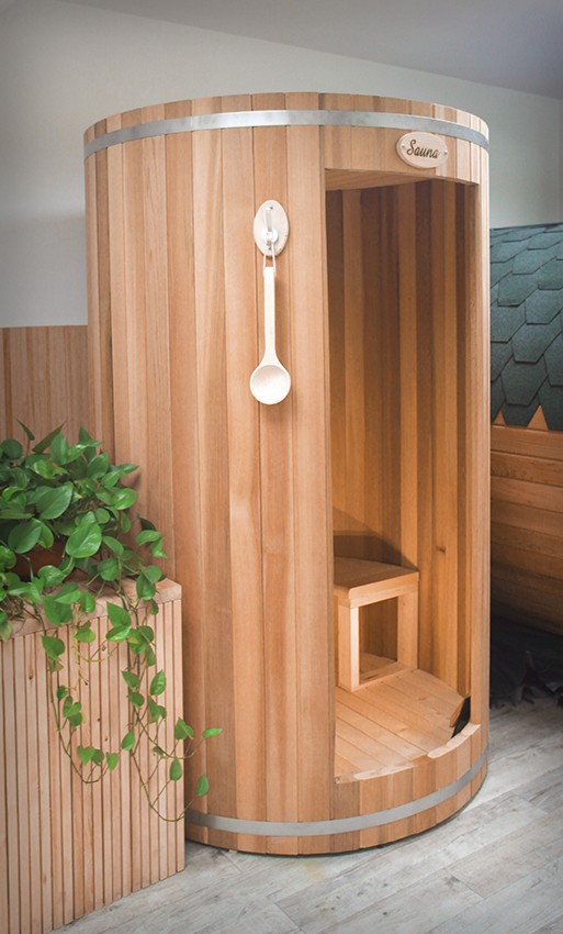 Manufacturer Of Alphsauna Silo Cedar Wooden Indoor Sauna Room 