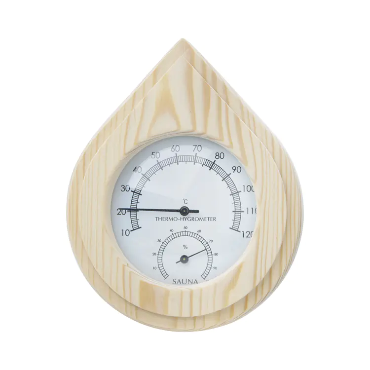Cedar/Aspen/Birch/Pine Sauna Thermometer and Hygrometer Alphasauna
