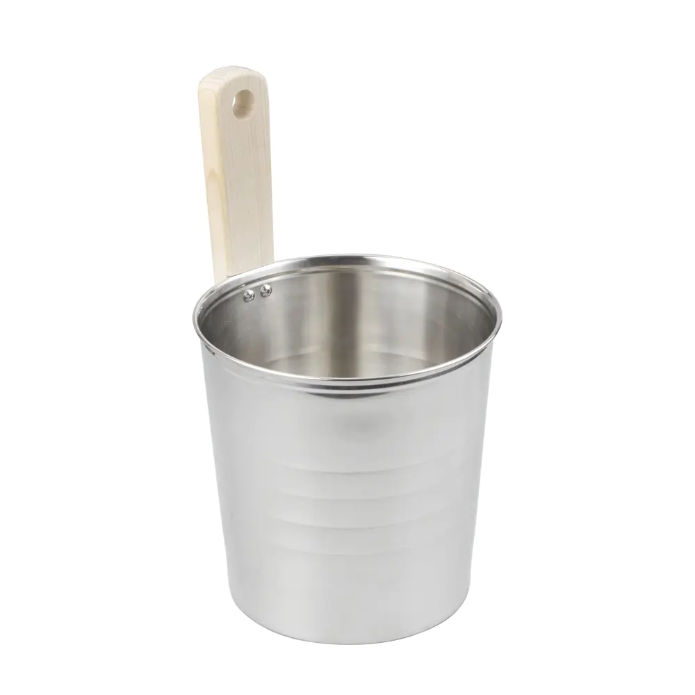 Alphsauna 5L Stainless steel bucket and ladle