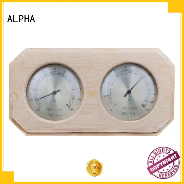 white goden sauna thermometer angled ALPHA