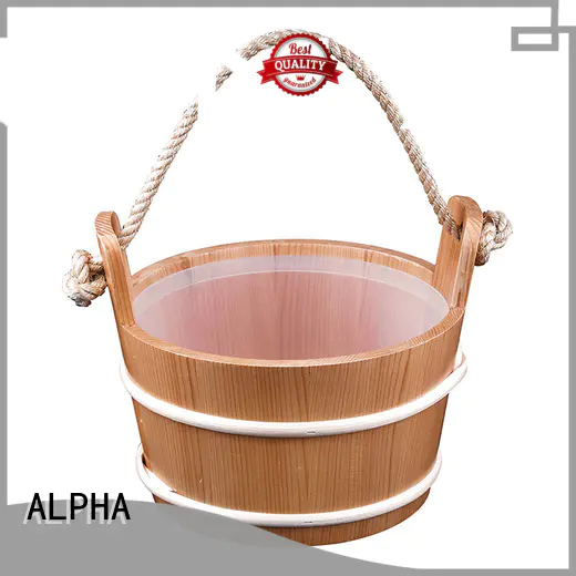 ALPHA liner wooden bucket factory price for outdoor