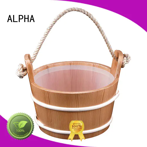 aspenred wooden sauna bucket pine ALPHA company