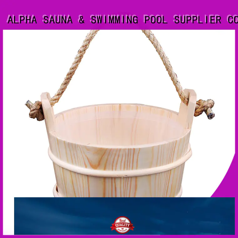 Hot ladle wooden sauna bucket plastic ALPHA Brand