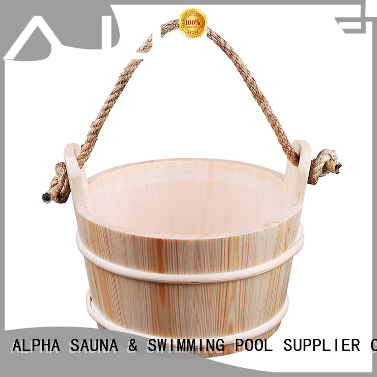ALPHA wooden wooden sauna bucket and dipper 6l for cabin