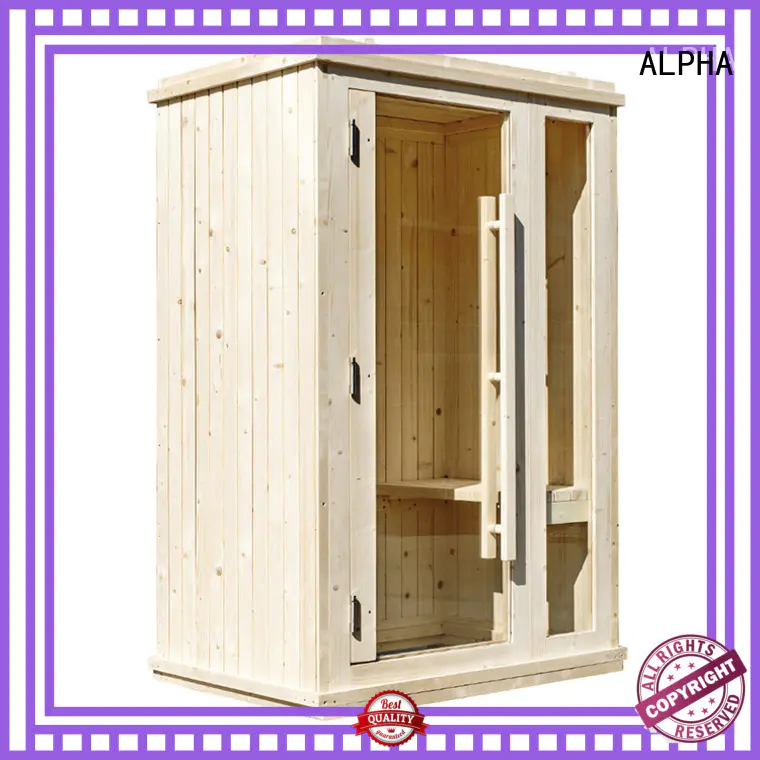 ALPHA Brand solid panel red indoor sauna for sale