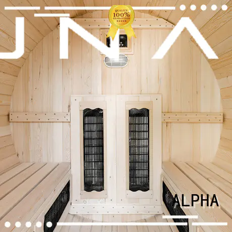 outside sauna room infrared pine ALPHA Brand outdoor sauna