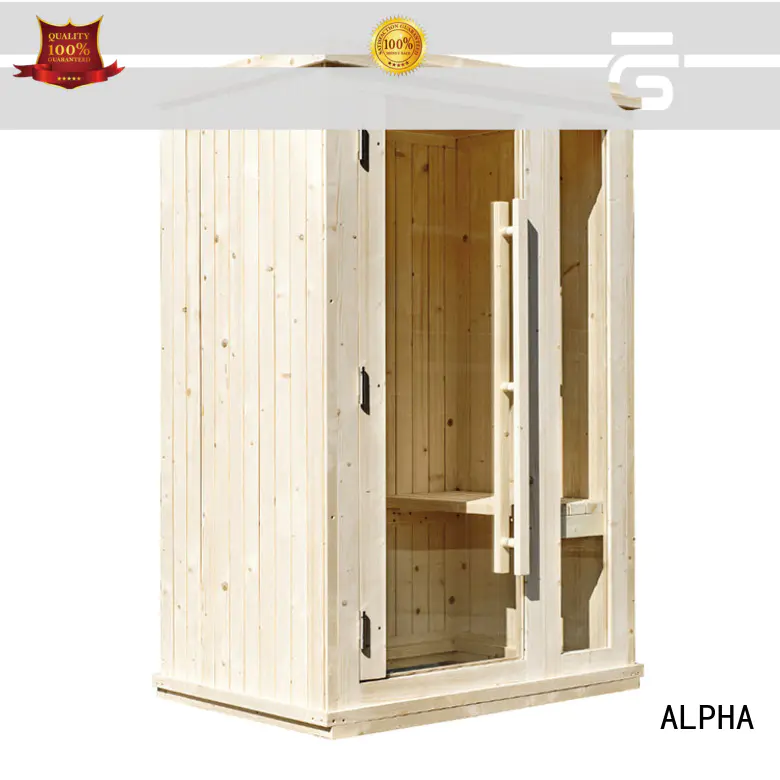 Indoor Sauna Room Solid Wood  With 38MM Thickness panel No Chemical Insulation 1800*1200*2100(L*W*H)