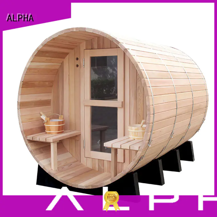 ALPHA Brand cedar umbrella round outdoor sauna