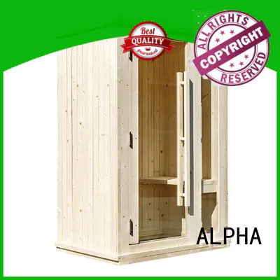 thickness 2 person indoor sauna red for household ALPHA