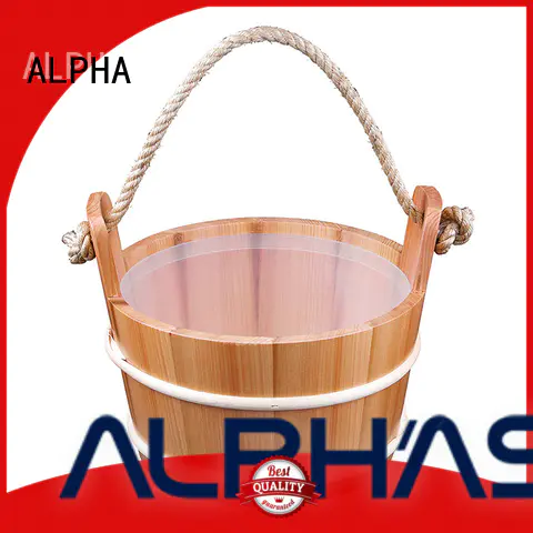 sprucered plasticliner ALPHA Brand wooden sauna bucket