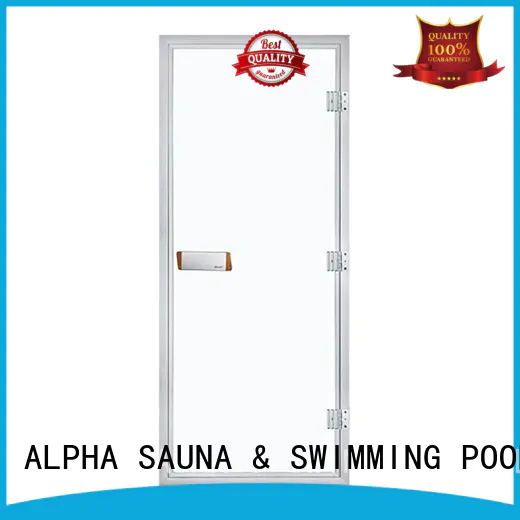 red stainless sauna door cedar ALPHA Brand