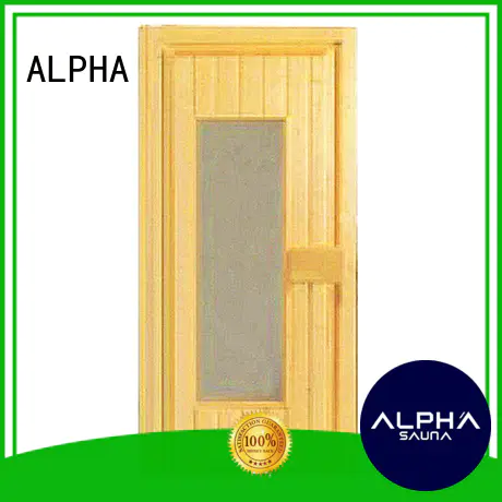 traditional steam wet ALPHA Brand sauna door supplier