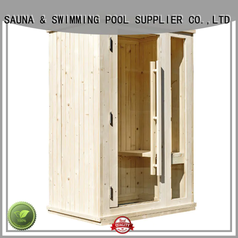 clear indoor sauna customized for bathroom