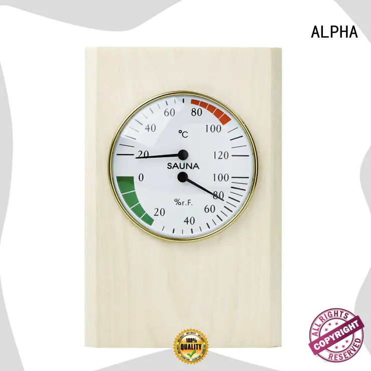 ALPHA instrument sauna thermometer hygrometer design for outdoor
