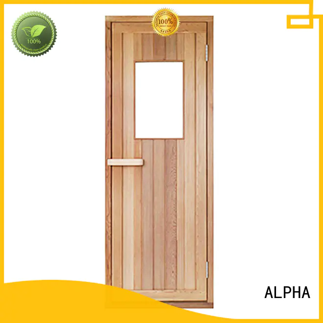 spruce sauna wood door tempered western ALPHA Brand