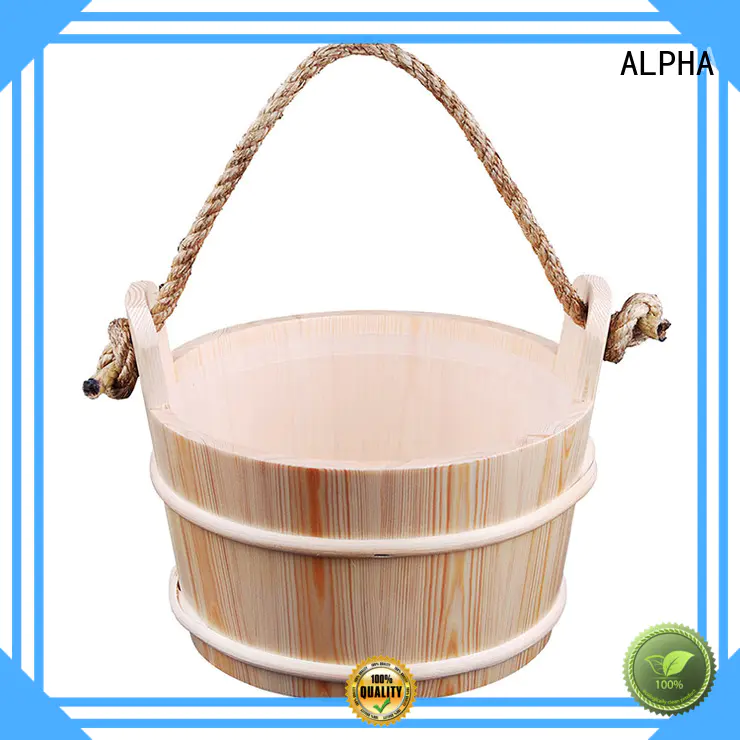 Hot wooden sauna bucket alphasauna ALPHA Brand