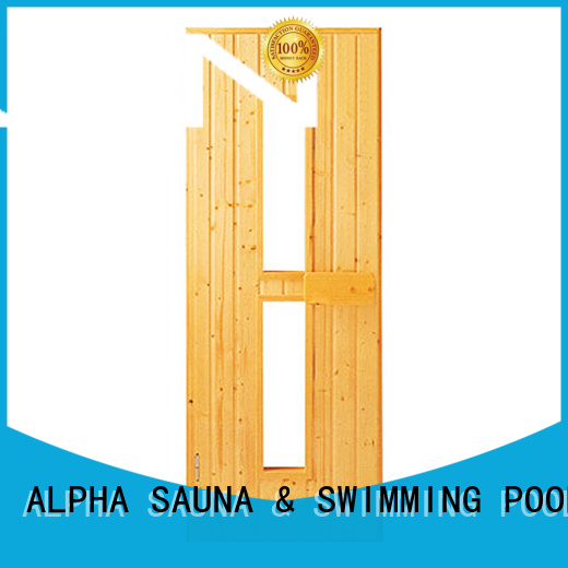 ALPHA wooden cheap sauna doors factory for bathroom