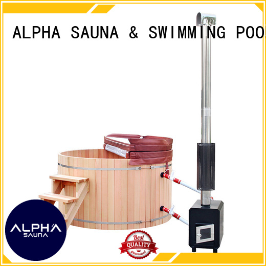 ALPHA external wood stove hot tub factory price for indoor