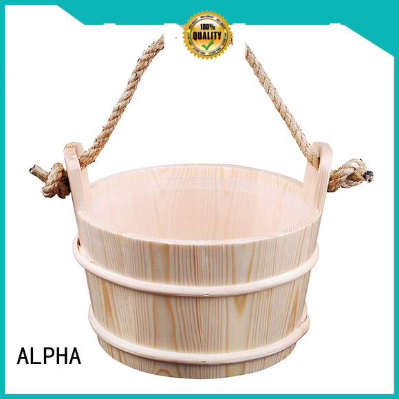 Custom pine wooden bucket aluminium ALPHA