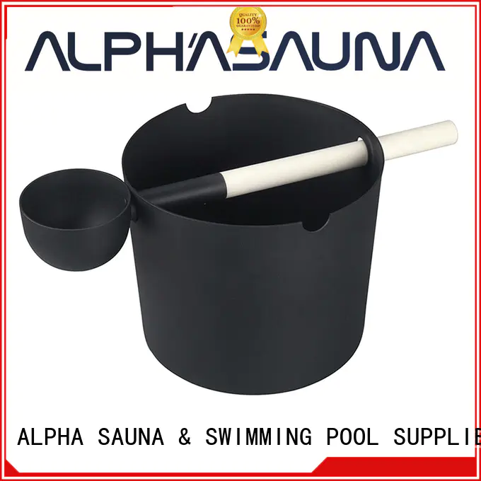 aspenred wooden sauna bucket spruceaspen bucket ALPHA Brand