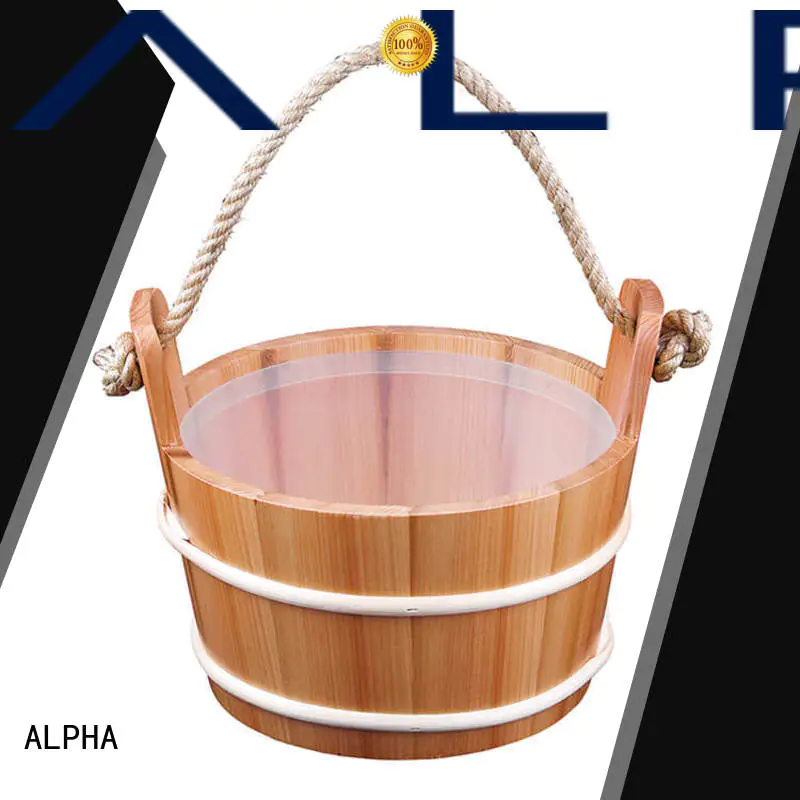 ALPHA blackwhite sauna bucket and spoon with good price for cabin