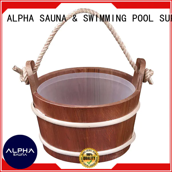 wooden blackwhite wooden bucket aspen handle ALPHA company