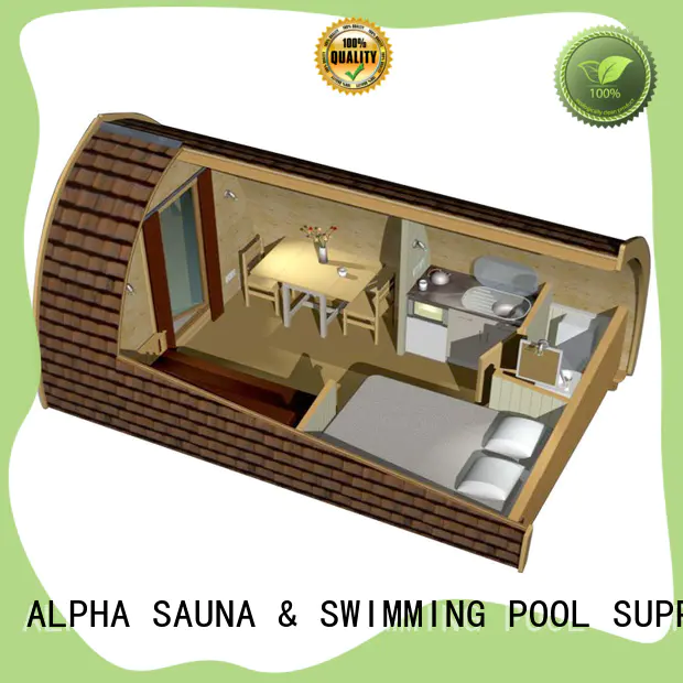 ALPHA normal wooden glamping pods 4800 for outdoor
