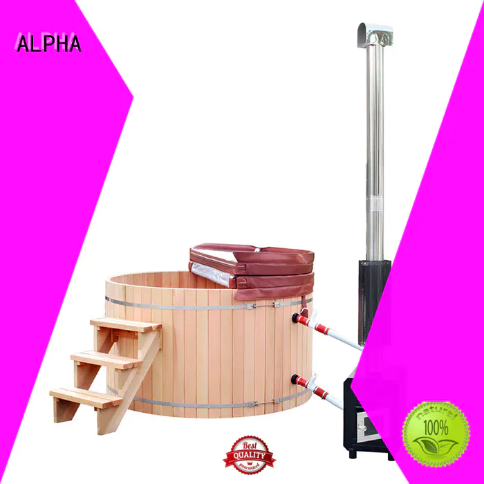 steel outdoor wooden hot tub come ALPHA company