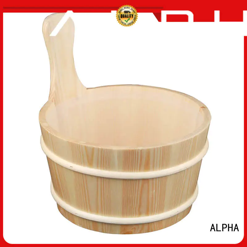 Sauna Bucket and 4L Ladle With Insert  Finnish Type Wooden