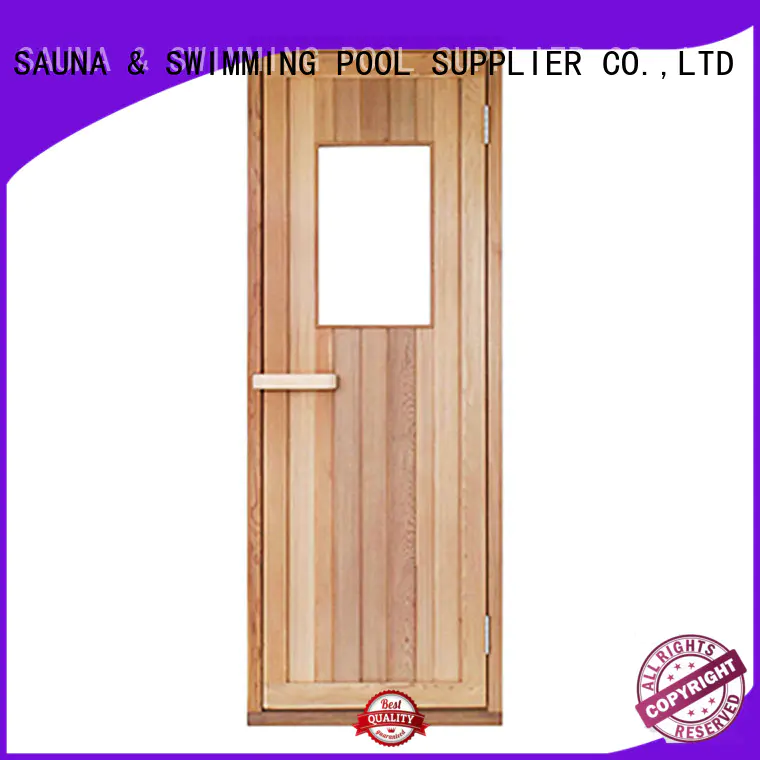 door reversible frame aluminiumtempered sauna wood door ALPHA Brand