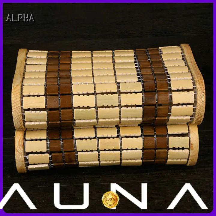 spruce bamboo wooden sauna headrest ALPHA manufacture