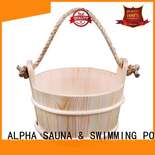 Hot aspen wooden sauna bucket accessories ALPHA Brand