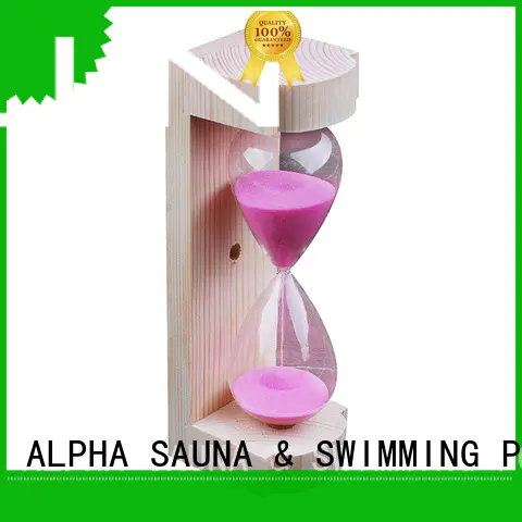 ALPHA orange sand hourglass personalized for household