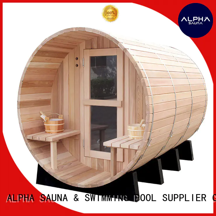 ALPHA shape cedar sauna factory for household