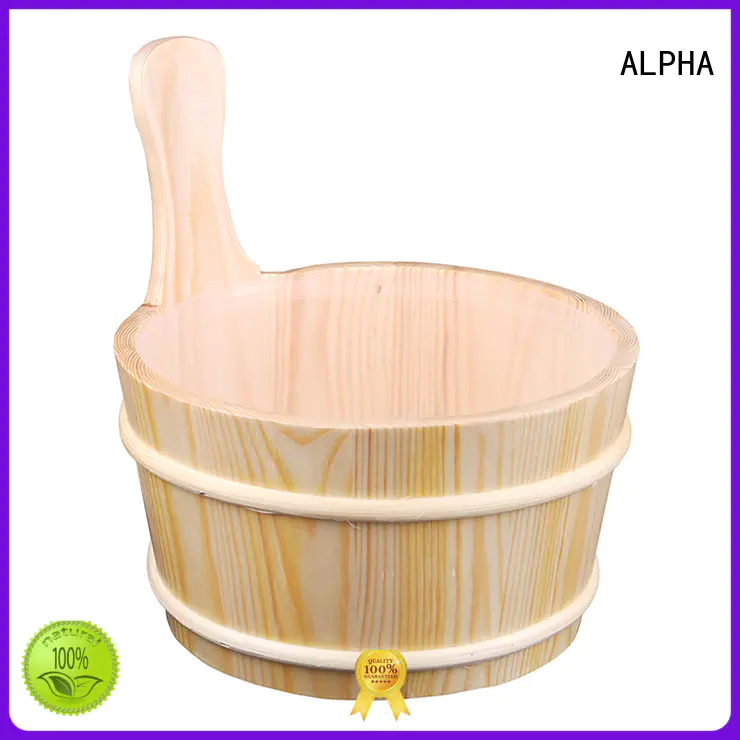 ALPHA Brand spruceaspen bamboo wooden sauna bucket