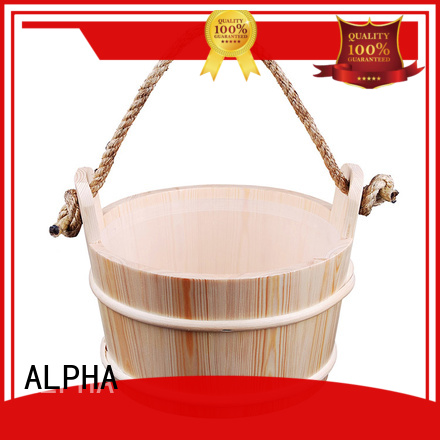 Quality ALPHA Brand sauna wooden bucket