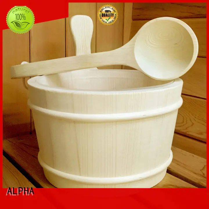 Hot enough wooden bucket cedaraspen sauna ALPHA Brand