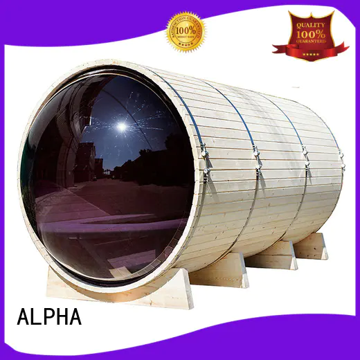 ALPHA Brand person canopy barrel panoramic sauna manufacture