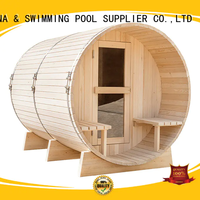 ALPHA Brand sauna hemlock person