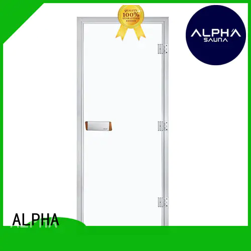 sauna wood door windown room traditional ALPHA Brand company