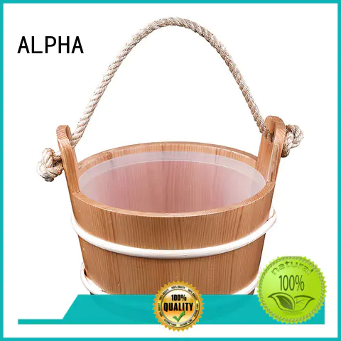 ALPHA Brand plastic pine aspen wooden sauna bucket